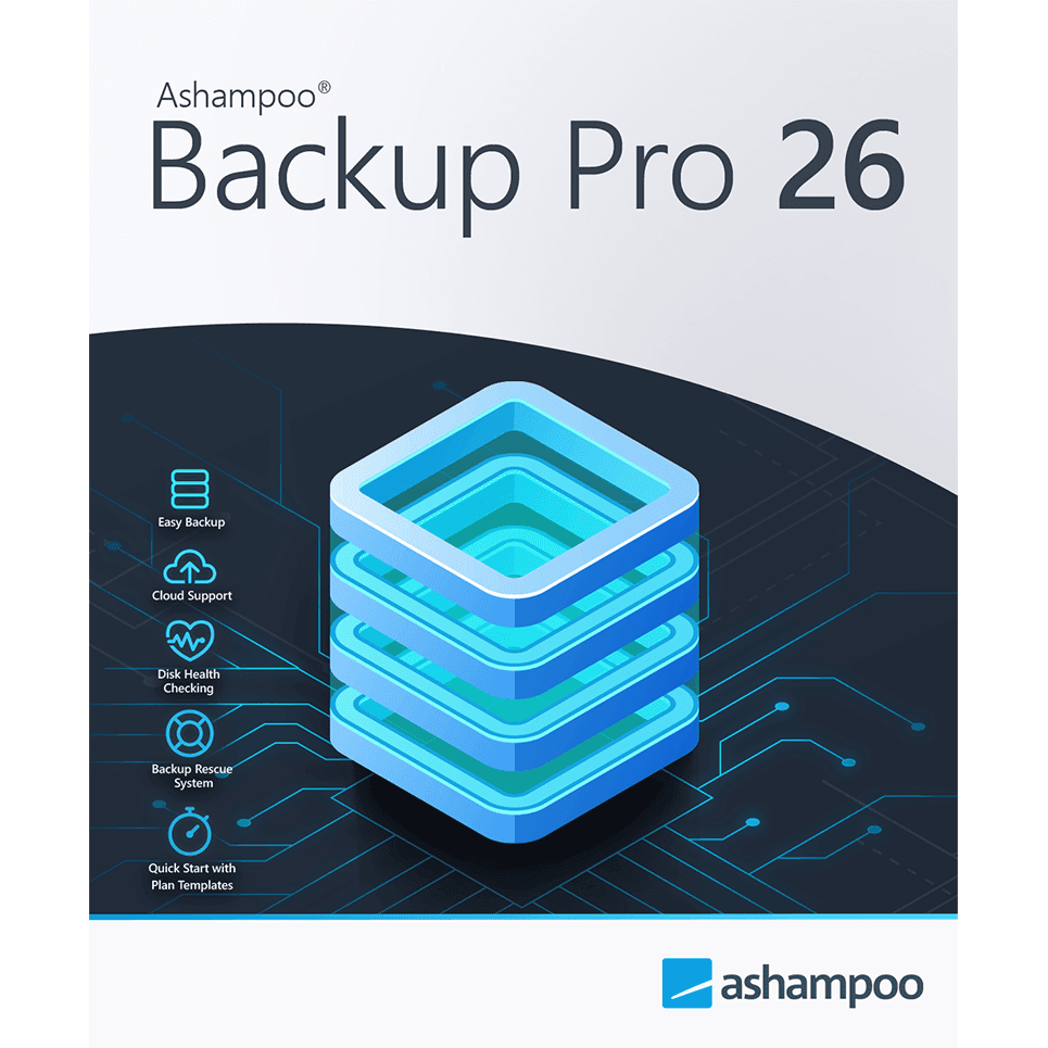 Ashampoo Backup Pro 26 – logiciel de sauvegarde et restauration de fichiers et systèmes pour Windows 10 et 11