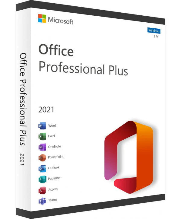 Clé Microsoft Office 2021 Professionnel Plus – Licence officielle à vie – Word, Excel, PowerPoint, Outlook, Access, Publisher – Idéal pour professionnels – Activation rapide – Compatible Windows